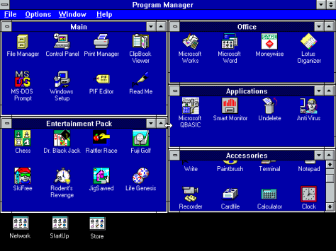 Windows 3.1 Blue